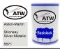 Preview: Aston-Martin, Stronsay Silver Metallic, 9571: 500ml Lackdose, von ATW Autoteile West.